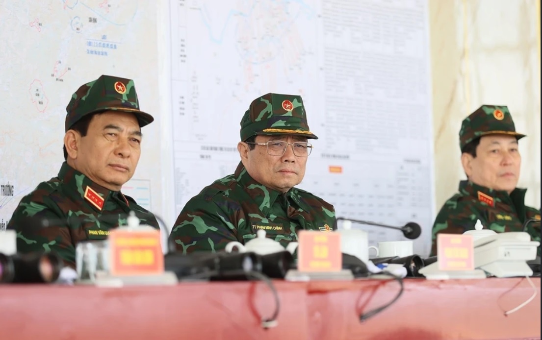 Thu tuong Pham Minh Chinh chi dao buoi dien tap cua Quan doan 12 hinh anh