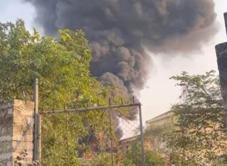 Chay o tru so Cong an huyen Binh Giang, tinh Hai Duong hinh anh