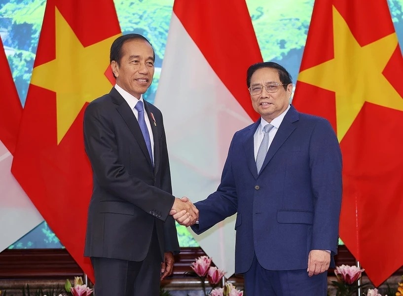 Thu tuong Pham Minh Chinh hoi kien Tong thong Indonesia Joko Widodo hinh anh