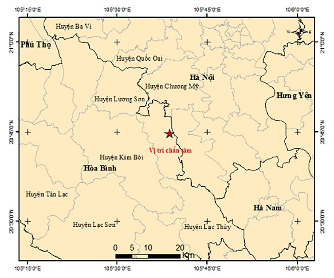 Xay ra dong dat 2.8 do richter o Hoa Binh hinh anh