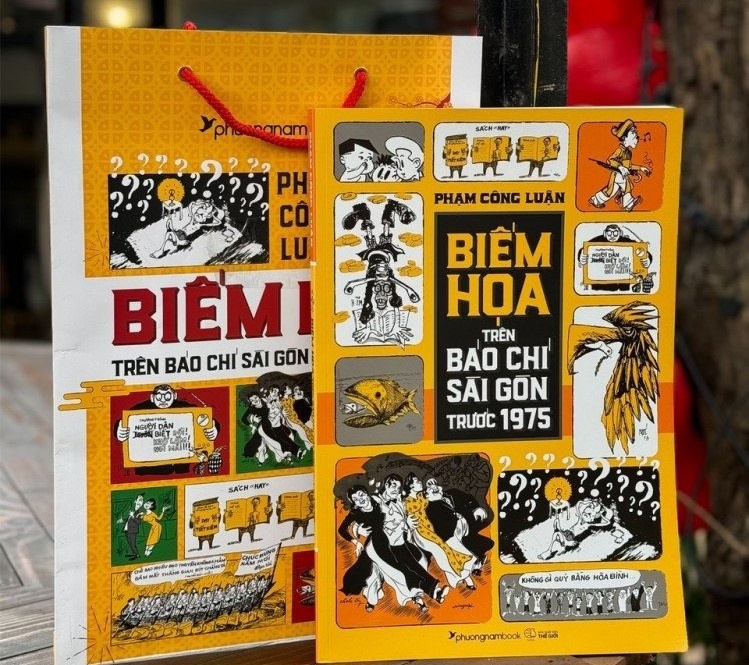 Hai huoc tranh biem hoa tren bao chi mien Nam xua hinh anh