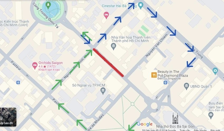 Cam xe nhieu tuyen duong o TP.HCM cuoi tuan nay hinh anh