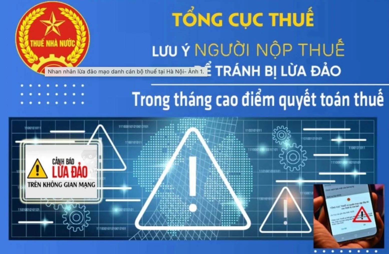 Ha Noi canh bao 5 thu doan gia danh can bo thue de lua dao hinh anh