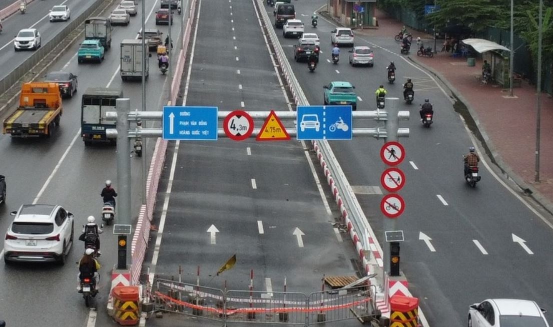 Cau vuot thep Mai Dich thong xe vao ngay 6/5 hinh anh