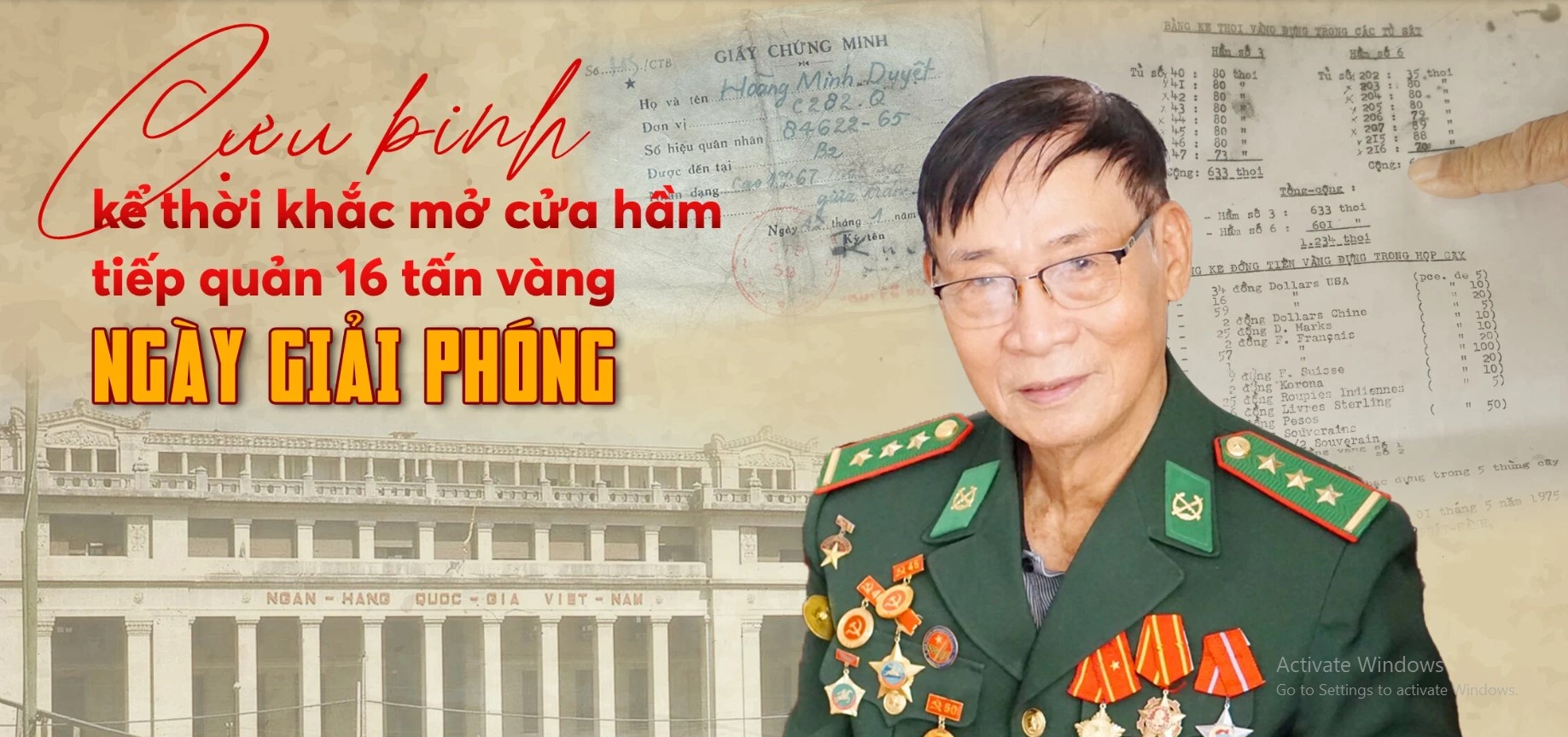 Cuu binh ke thoi khac mo cua ham tiep quan 16 tan vang ngay giai phong hinh anh