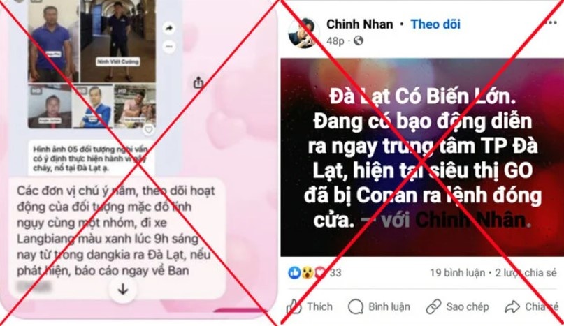 Cong an Lam Dong bac tin 'Da Lat xay ra bien lon, bao dong' hinh anh