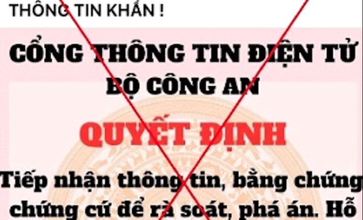 Canh bao thu doan gia mao Cong thong tin dien tu Bo Cong an hinh anh