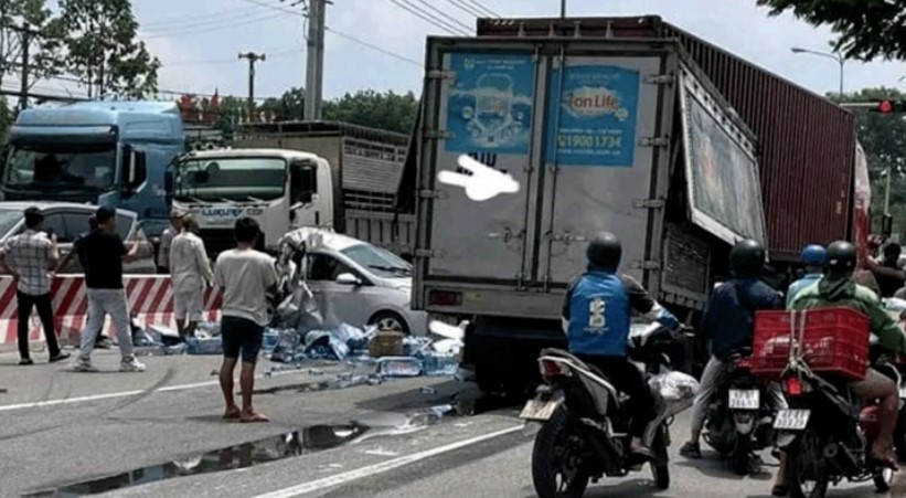 Tai nan lien hoan tren Quoc lo 13, doan Binh Duong, 1 nguoi tu vong hinh anh