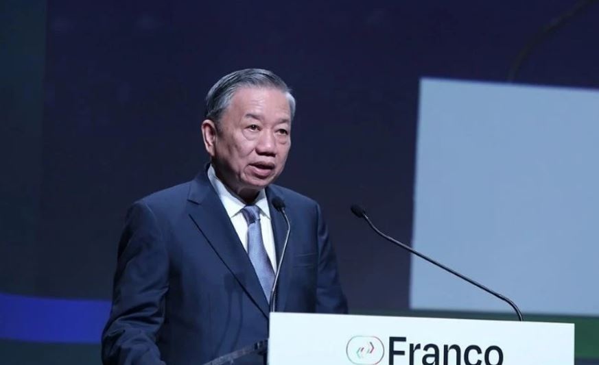 Phat bieu cua Tong Bi thu tai Dien dan Doanh nghiep Phap ngu hinh anh