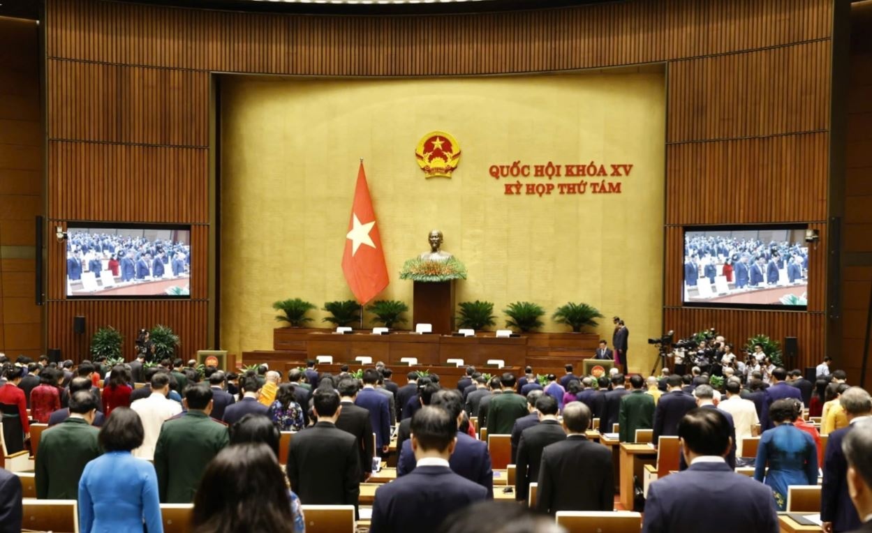 Khai mac Ky hop thu 8, Quoc hoi khoa XV tai Hoi truong Dien Hong hinh anh