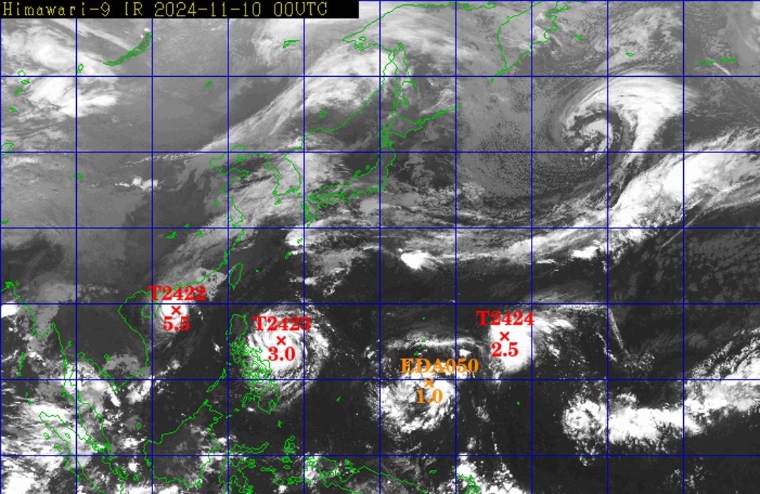 Chuoi 3 con bao va ap thap nhiet doi don dap, kha nang xuat hien tiep hinh anh