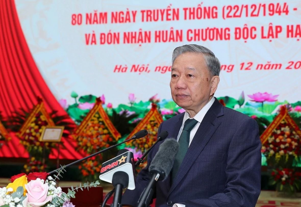 Phat bieu cua Tong Bi thu nhan ngay truyen thong Tong cuc Chinh tri hinh anh