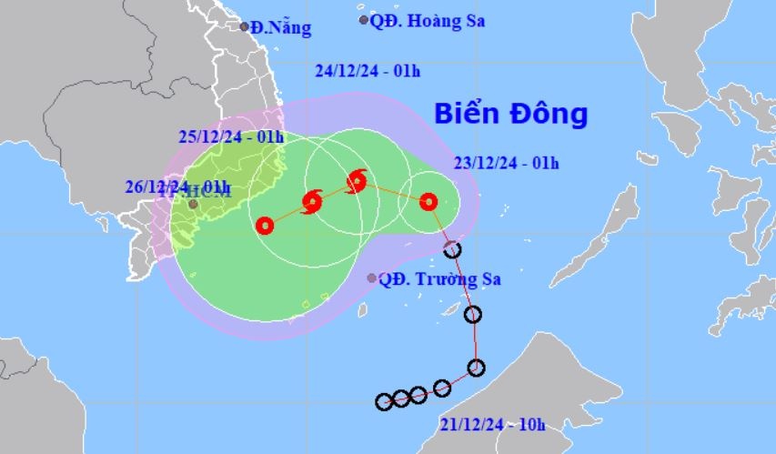 Ap thap nhiet doi huong vao dat lien Nam bo, Giang sinh mua nhieu hinh anh