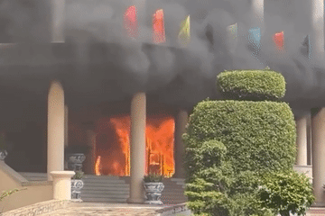 Chay lon tai tru so UBND tinh Binh Phuoc hinh anh