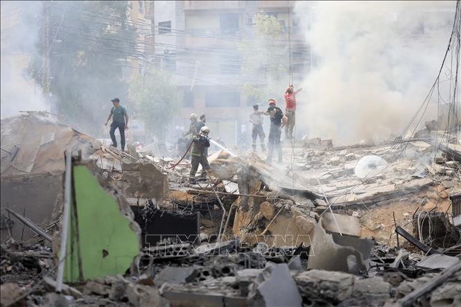 Israel khong kich Hezbollah o mien Nam Liban hinh anh