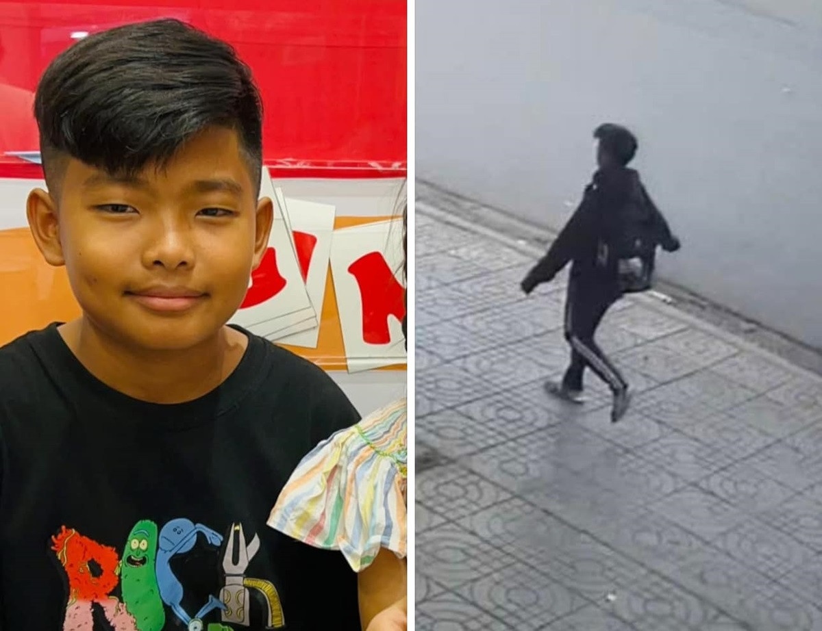 Nam sinh lop 8 mat lien lac, me len mang cau cuu hinh anh