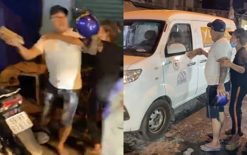 Lam ro clip nguoi di xe may chan duong oto, hung han dap be kinh lai hinh anh