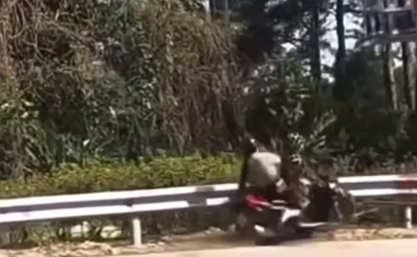 Clip hai co gai do deo dam thang vao ho lan o Tam Dao hinh anh