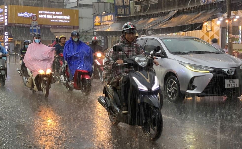 Mua du doi bat ngo giua ngay nang gat o TP.HCM hinh anh