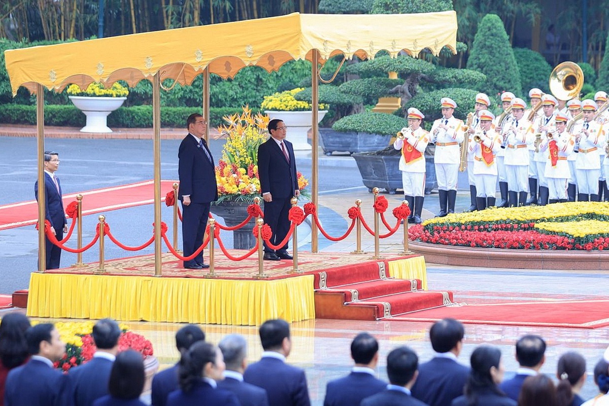 Thu tuong Pham Minh Chinh chu tri Le don Thu tuong Ishiba Shigeru hinh anh