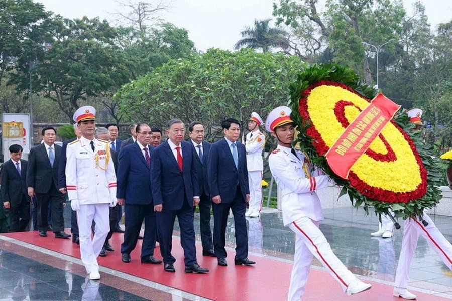 Lanh dao Dang, Nha nuoc vao Lang vieng Chu tich Ho Chi Minh hinh anh