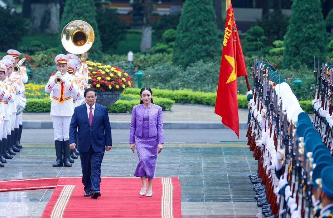 Thu tuong Pham Minh Chinh chu tri le don chinh thuc Thu tuong Thai Lan hinh anh