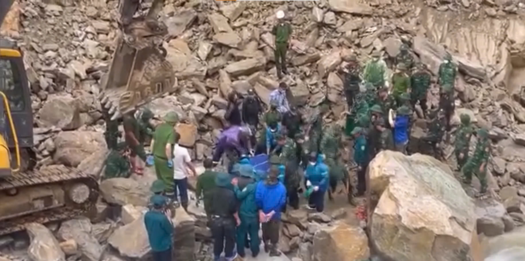 Clip tim kiem 5 nguoi bi vui lap o du an thuy dien hinh anh