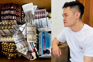 Canh sat cong bo hinh anh thuc pham chuc nang gia cua vo chong duoc si hinh anh