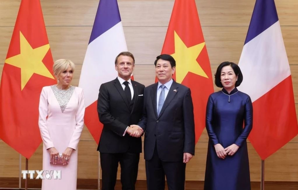 Luong Cuong Emmanuel Macron anh 1