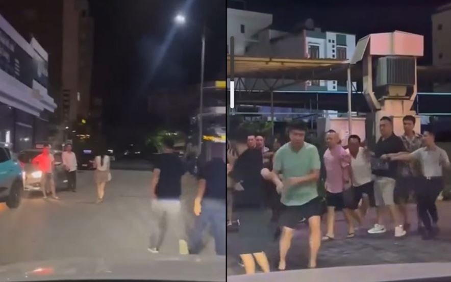 Tam giu hinh su 6 nguoi danh nhau truoc cua quan karaoke o Quang Ninh hinh anh