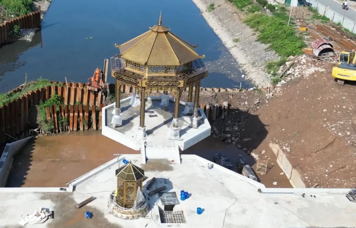 Kien truc 'khac la' cua dap dang song To Lich, chu dau tu noi gi? hinh anh