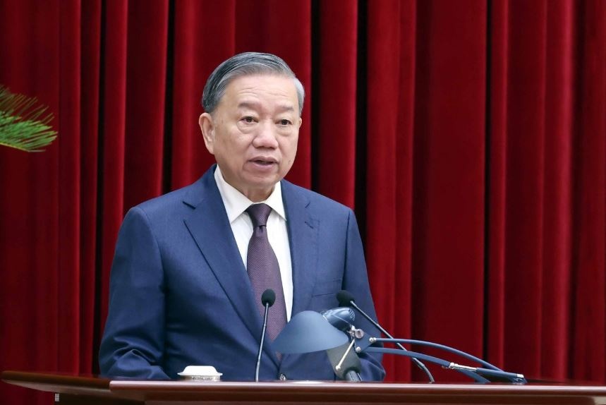 Phat bieu cua Tong Bi thu tai phien khai mac Hoi nghi Trung uong hinh anh