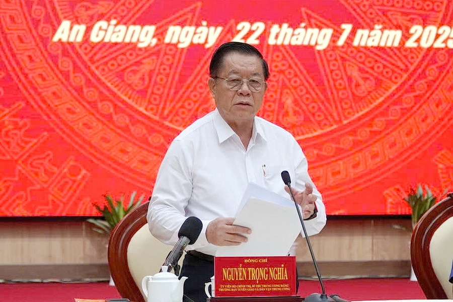 Truong Ban Tuyen giao va Dan van TW lam viec voi Tinh uy An Giang hinh anh