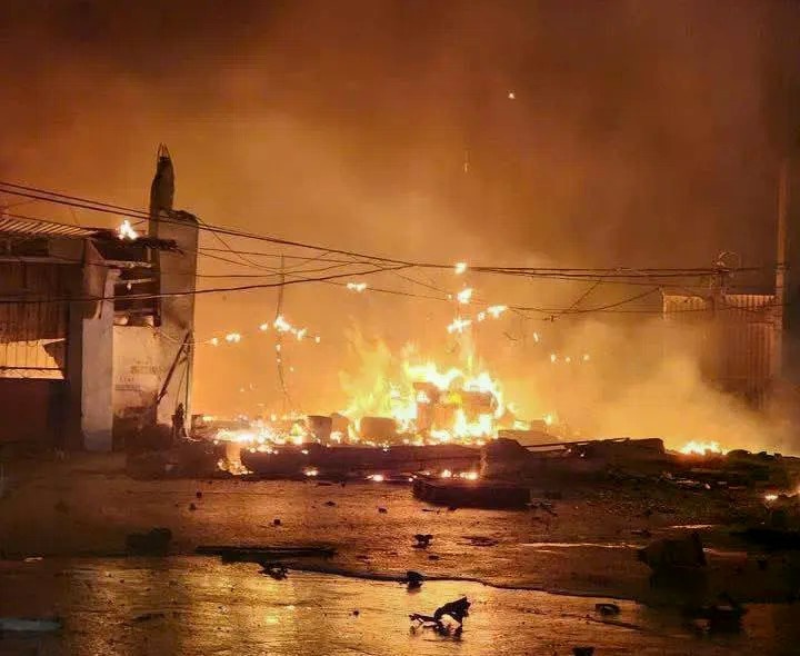 Chay sap xuong Hung Yen anh 1