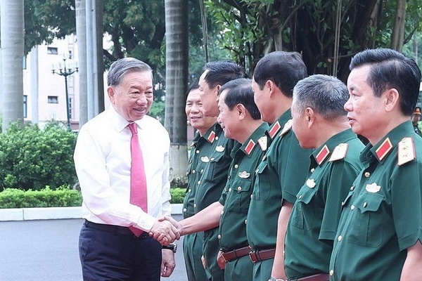 Tong Bi thu To Lam lam viec voi Tong cuc Chinh tri QDND Viet Nam hinh anh