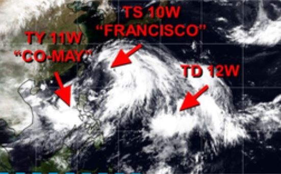 Ba con bao cung hoat dong tren khu vuc Tay Bac Thai Binh Duong hinh anh