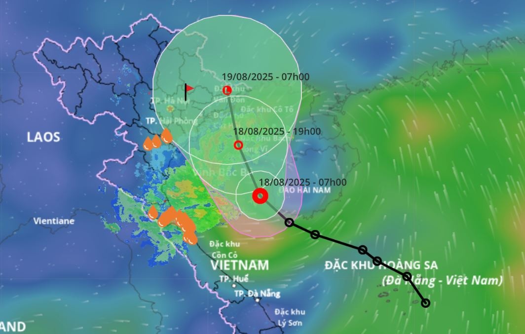 Ap thap nhiet doi bat ngo manh len tren vinh Bac Bo hinh anh