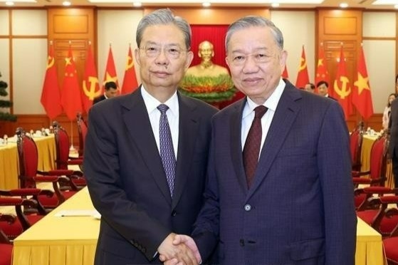 Tong Bi thu tiep Uy vien truong Nhan dai toan quoc Trung Quoc hinh anh