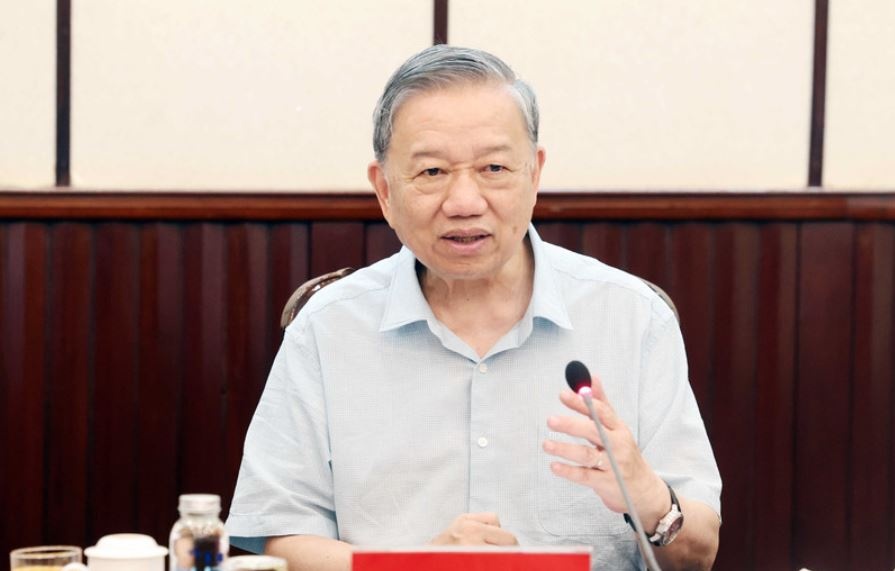 Tong Bi thu To Lam chu tri cuoc hop ve trien khai Nghi quyet so 71 hinh anh