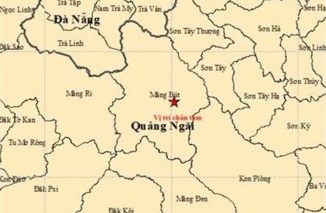 Xa mien nui Quang Ngai chiu 2 tran dong dat trong 1 gio hinh anh