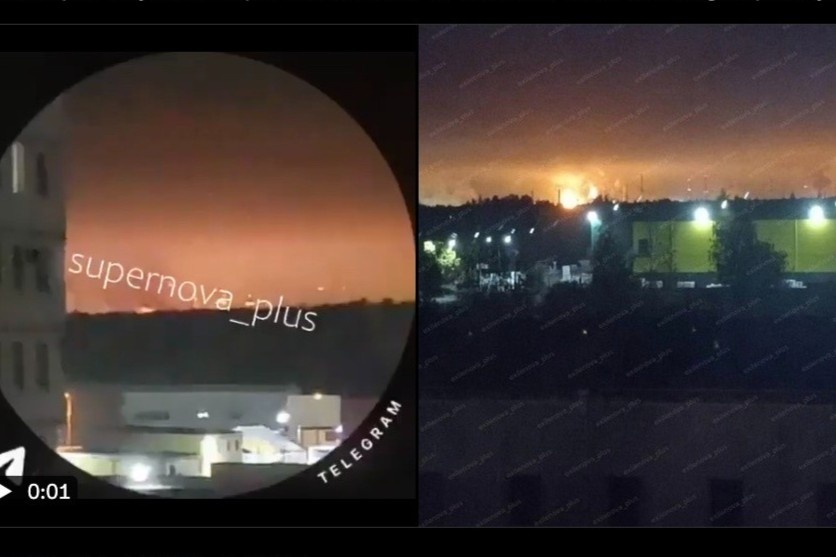 UAV Ukraine tan cong nha may loc dau lon, hien dai cua Nga hinh anh