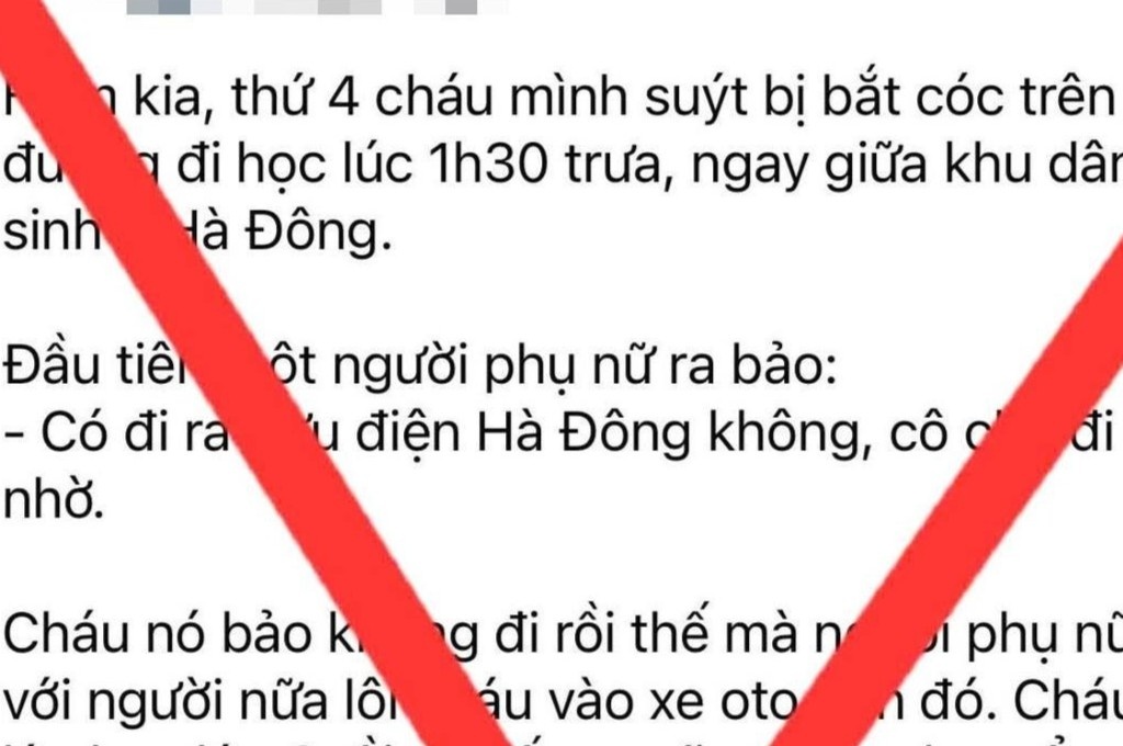Cong an Ha Noi bac tin don bat coc tre em o phuong Ha Dong hinh anh