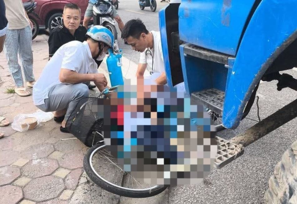 Nam sinh tu vong gan cong truong sau va cham voi xe tai hinh anh