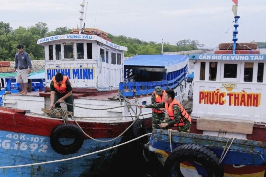 Bao Bualoi tien vao Bien Dong, TP.HCM dam bao an toan cho 1.600 tau ca hinh anh