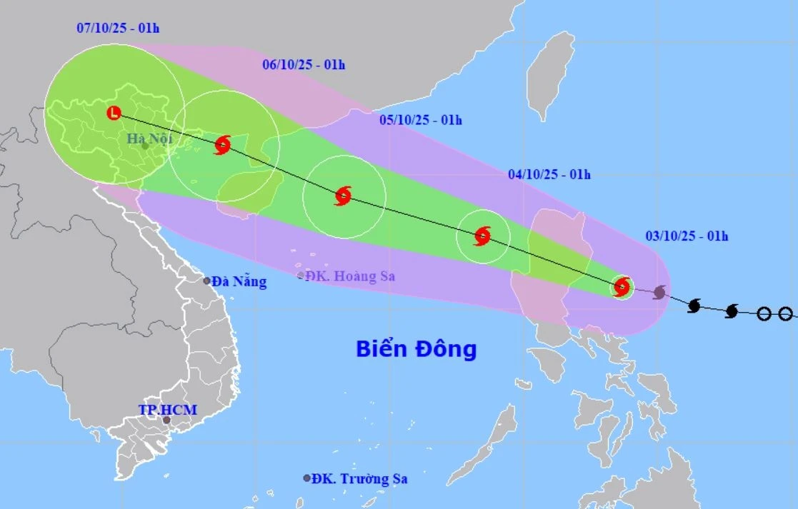 Bao Matmo anh huong den khu vuc Bac Bien Dong tu hom nay hinh anh