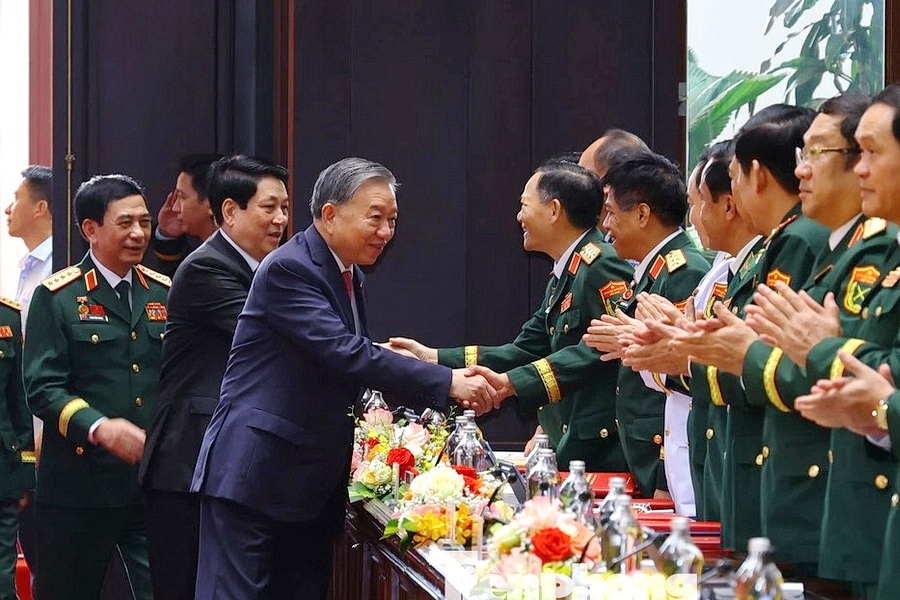 Tong Bi thu, Chu tich nuoc du be mac Dai hoi dai bieu Dang bo Quan doi hinh anh