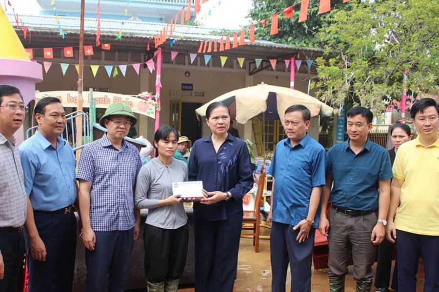 Uy ban Trung uong MTTQ ho tro khac phuc thien tai tai Thai Nguyen hinh anh