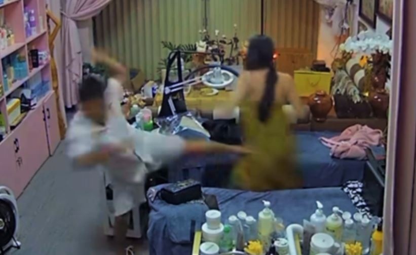 Xac minh video nu chu tiem spa tai Gia Lai bi chong cu danh dap hinh anh