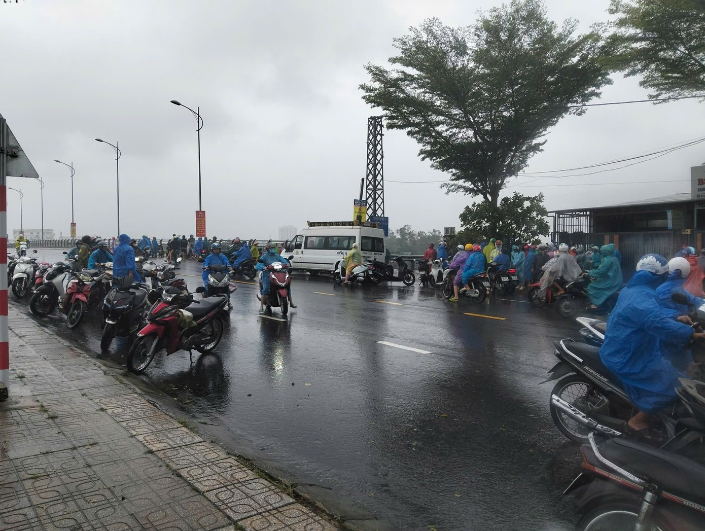 Gio giat manh, nguoi phu nu cho ca di ban roi xuong vuc tu vong hinh anh