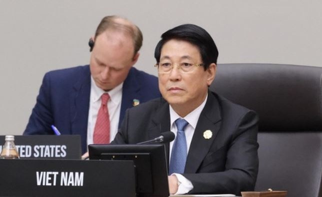 Chu tich nuoc Luong Cuong gap Tong Bi thu, Chu tich nuoc Trung Quoc hinh anh